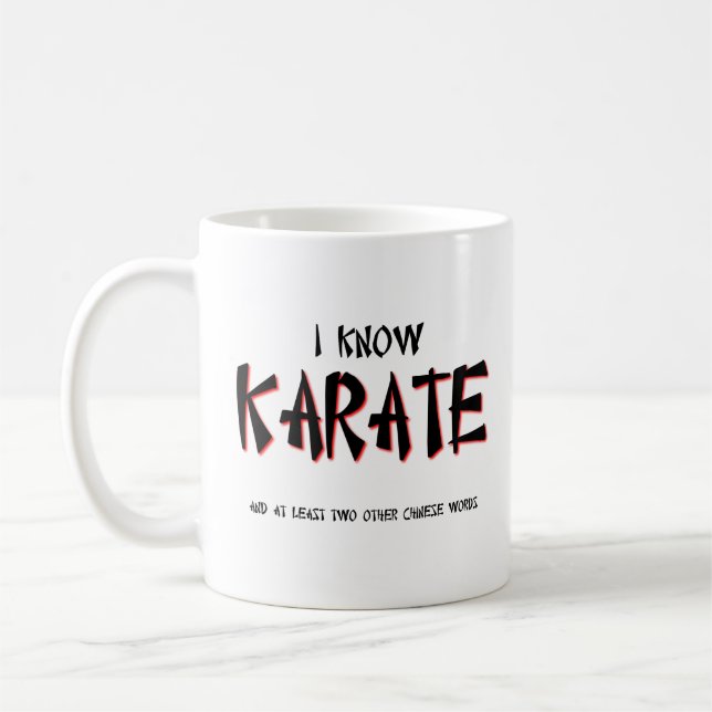 I Know Karate Funny Mug Humour (Left)