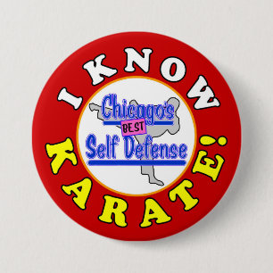 "I KNOW KARATE!" Larry Appleton Perfect Strangers 3 Inch Round Button