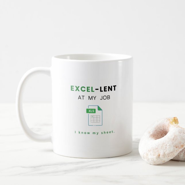 I Know My Spreadsheet | Funny CPA Accounting Mug  (With Donut)