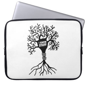 I Know Stuff Neuron Silhouette Laptop Sleeve