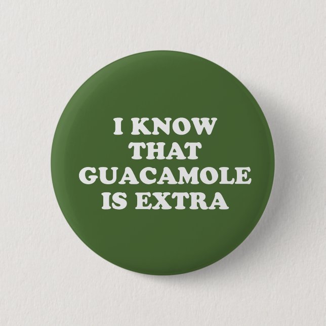 I Know That Guacamole Is Extra 2 Inch Round Button (Front)