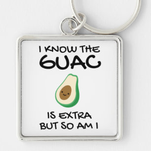 I Know The Guac Is Extra But So Am I Keychain