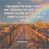 I Know The Plans For You, Jeremiah 29:11 Bible 