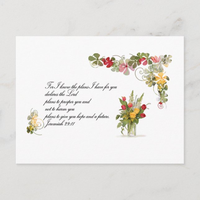 I know the plans for you postcard (Front)