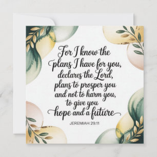 I Know the Plans Holiday Card
