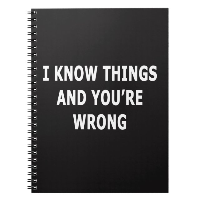 I Know Things Notebook (Front)