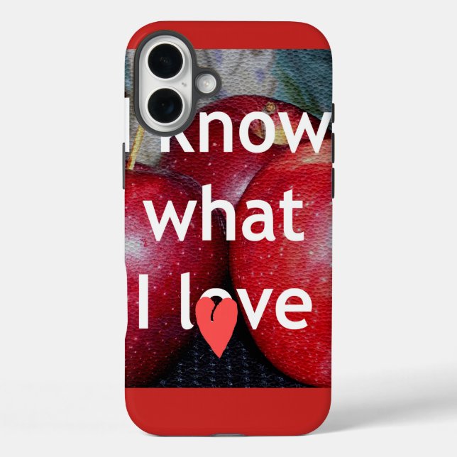 "I Know What I Love" – Apple-Themed Design Case-Mate iPhone Case (Back)