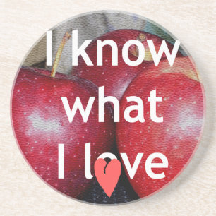 "I Know What I Love" – Apple-Themed Design Coaster
