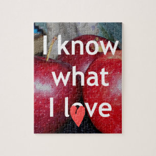 "I Know What I Love" – Apple-Themed Design Jigsaw Puzzle
