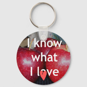 "I Know What I Love" – Apple-Themed Design Keychain