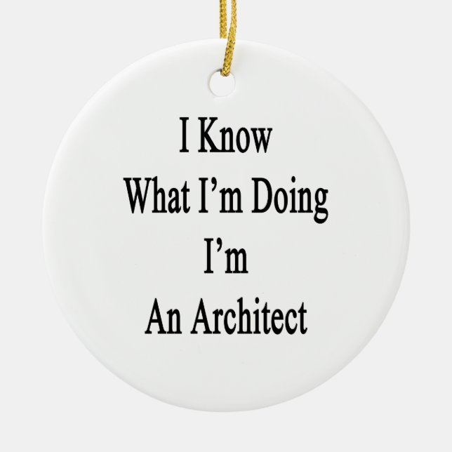 I Know What I'm Doing I'm An Architect Ceramic Ornament (Front)