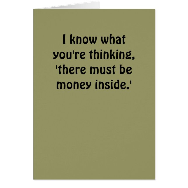 I know what you're thinking, 'there must be mon... (Front)