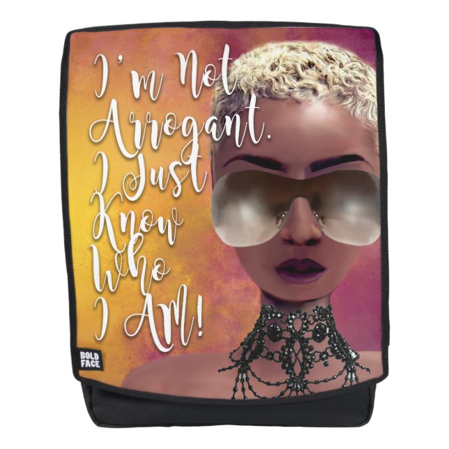 I Know Who I Am Affirmation Backpack (Front)