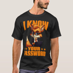 I Know Your Password Hacker Hacking Cybersecurity T-Shirt