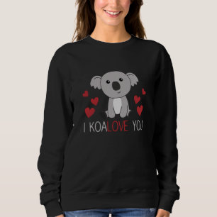 I Koalove You Cute Koala With Hearts Cute Animals Sweatshirt