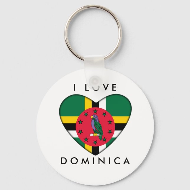 I   L O V E, D O M I N I C A KEYCHAIN (Front)