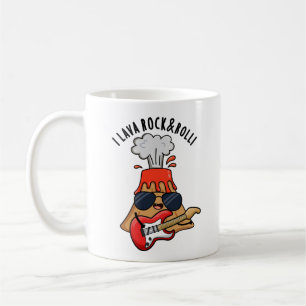 I Lava Rock And Roll Funny Volcano Pun  Coffee Mug