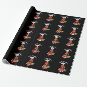 I Lava Rock And Roll Funny Volcano Pun Dark BG Wrapping Paper