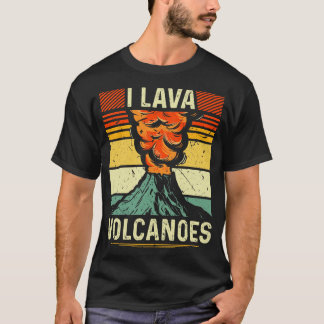 I Lava Volcanoes Vintage Retro Geology T-Shirt