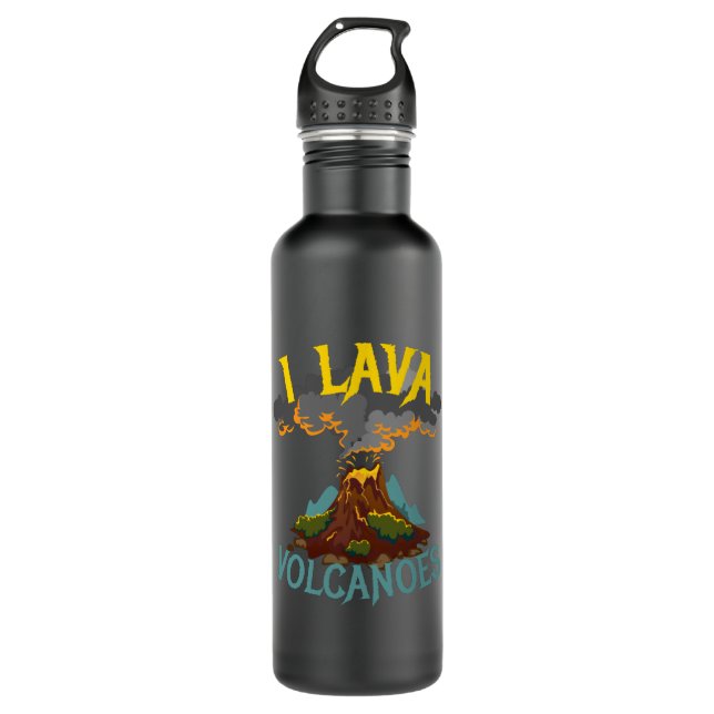 I Lava Volcanoes Volcano Geologist 710 Ml Water Bottle (Front)