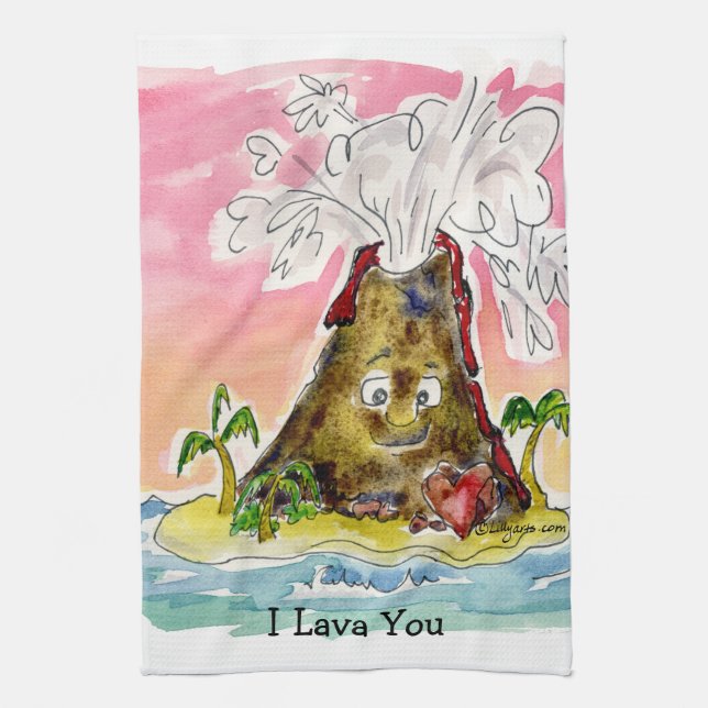 I Lava You Kitchen Towel (Vertical)