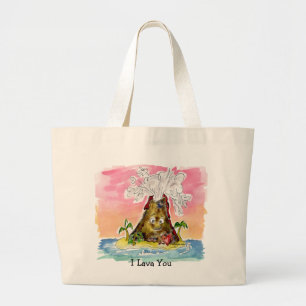 I Lava You Large Tote Bag