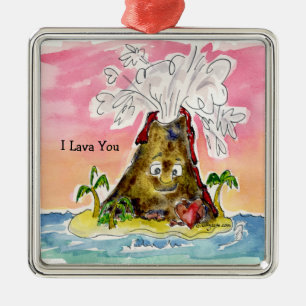 I Lava You Metal Ornament
