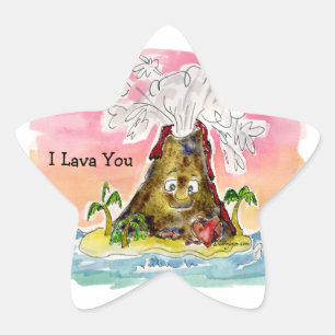 I Lava You Star Sticker