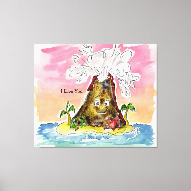 I Lava You Volcano toile étirée (Recto)