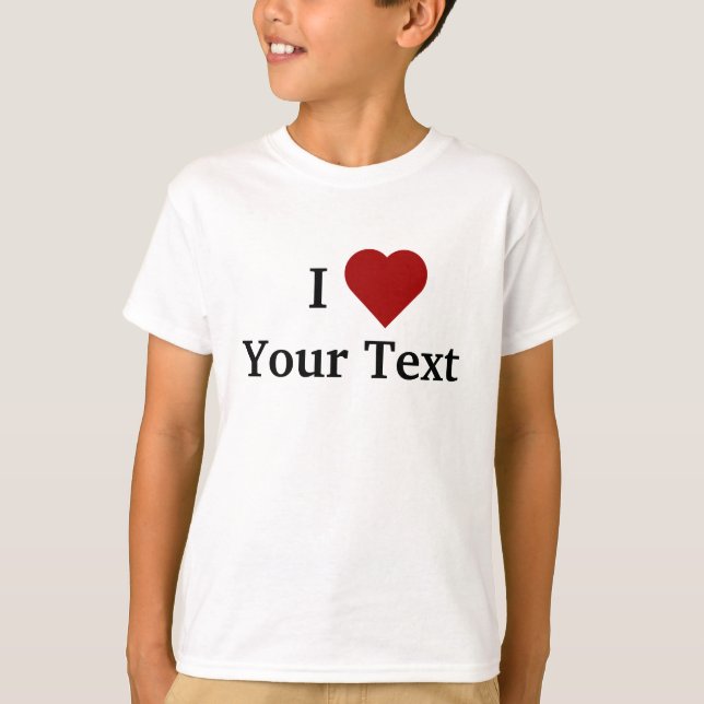 I le coeur (personnalisez) badine le T-shirt (Devant)
