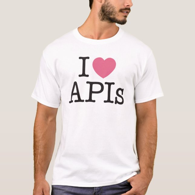 I le T-shirt des hommes de base d'api de coeur (Devant)