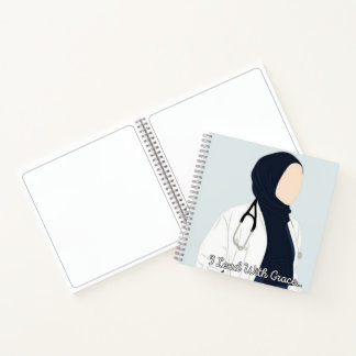 I Lead with Grace- Hijabi Doctor Notebook
