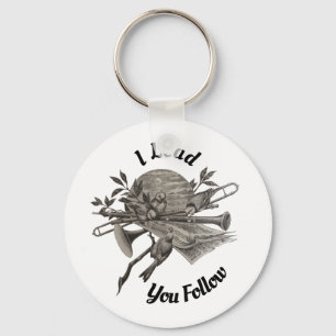I Lead You Follow Music Teacher Appreciation Keychain