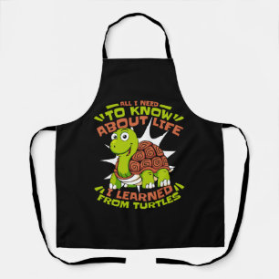 I Learned From Turtles Tortoise Painted Lover Apron