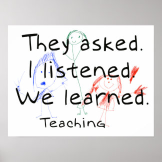 I learned Teaching Poster