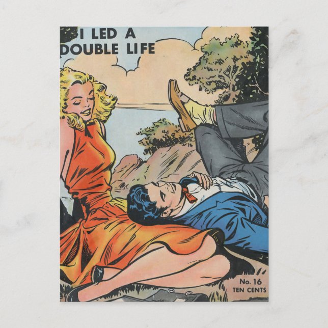 I Led a DOuble Life Postcard (Front)