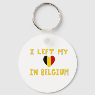 I Left My Heart in Belgium Keychain