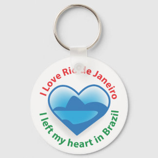 I Left My Heart in Brazil - I Love Rio de Janeiro Keychain