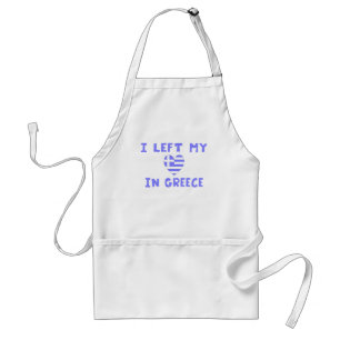 I Left My Heart in Greece Standard Apron