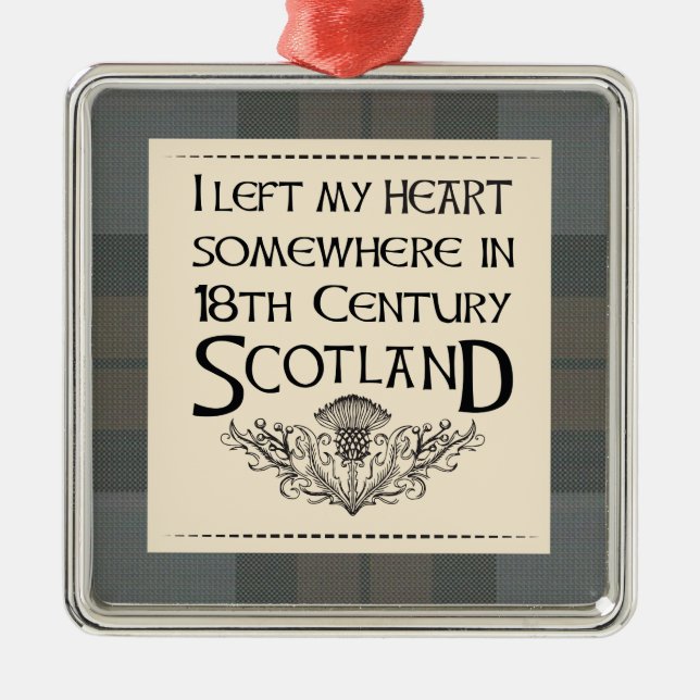 I Left My Heart in Scotland Metal Ornament (Front)