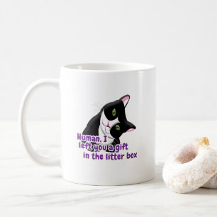 I Left You a Gift Cat Coffee Mug