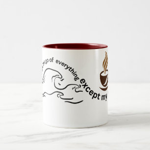 "I Let Go of Everything Except Coffee" Mug – Funny