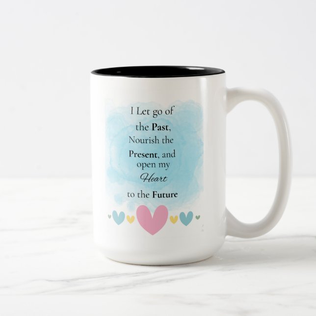 I Let Go of the Past Two-Tone Coffee Mug (Right)