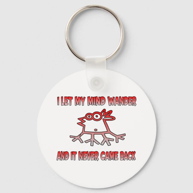 I let my mind wander keychain (Front)