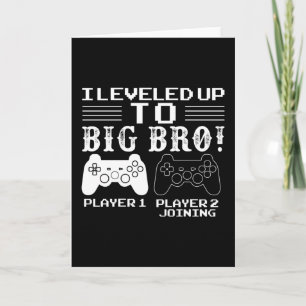 I Level Up To Big Bro Gamer Brother Card