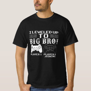 I Level Up To Big Bro Gamer Brother T-Shirt