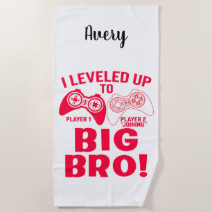 "I LEVELED UP TO BIG BRO! BEACH TOWEL