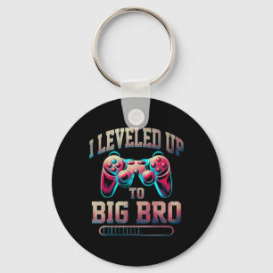 I Leveled Up To Big Bro Funny Gamer Big Brother  Keychain