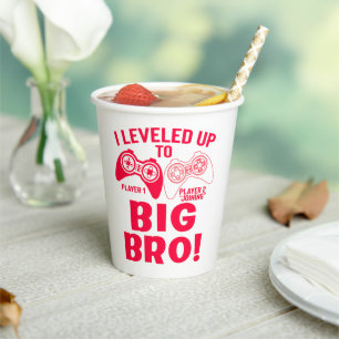 "I LEVELED UP TO BIG BRO! PAPER CUPS