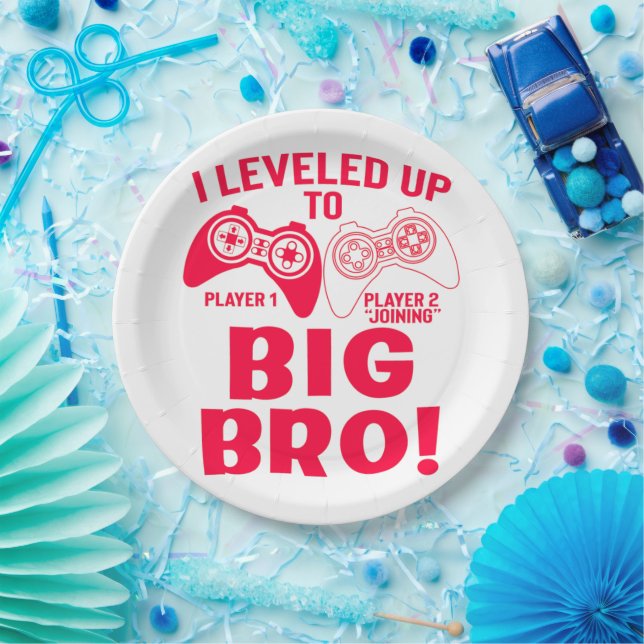 "I LEVELED UP TO BIG BRO! PAPER PLATE (Party)